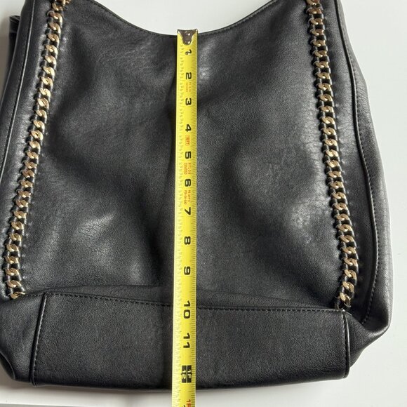 Miztique Black Purse With Gold Tone Chain Accents - Picture 13 of 14